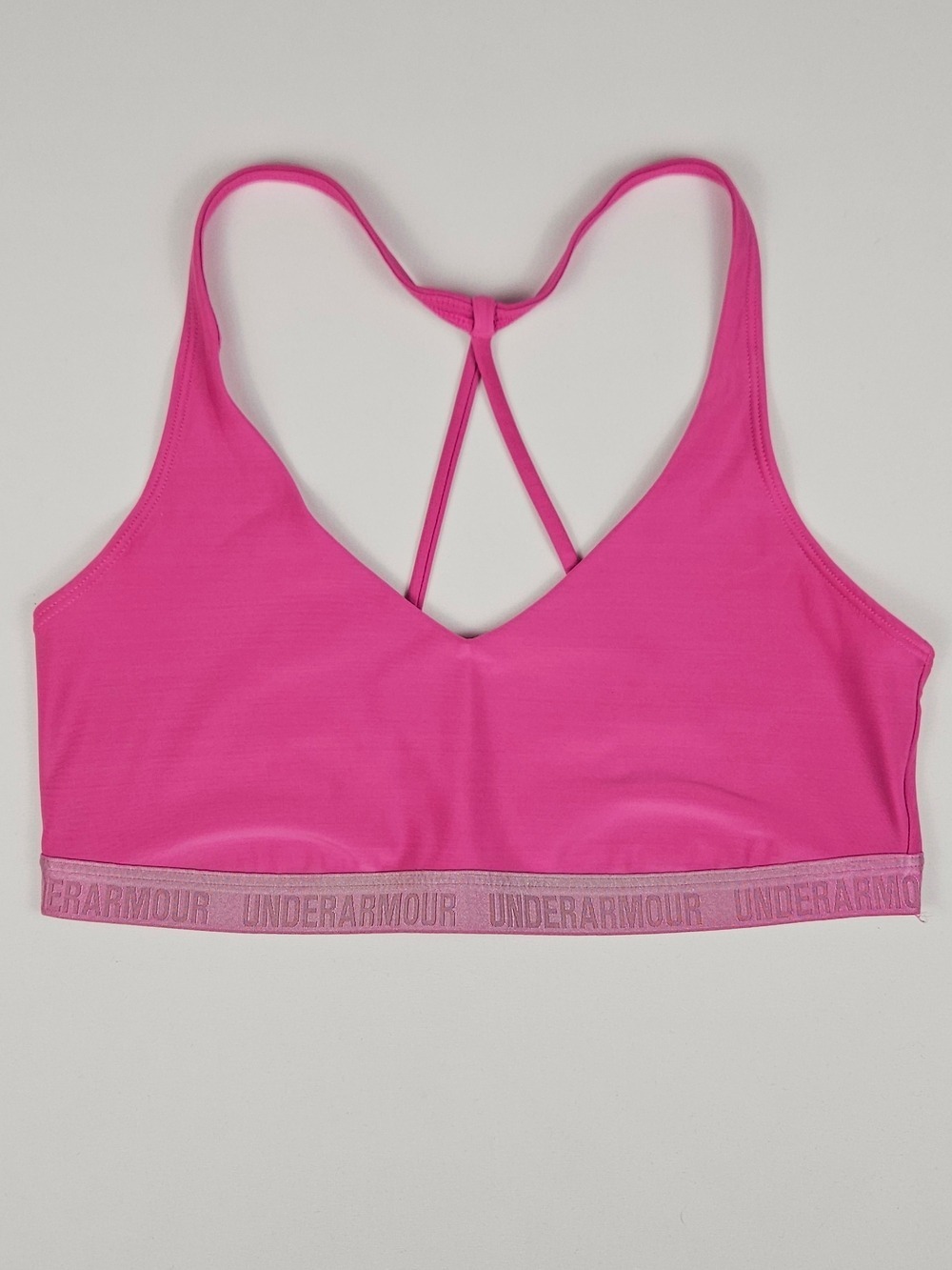 Under Armour Hot Pink Strappy Back Sports Bra Womens Medium